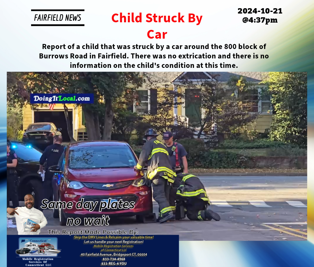 Fairfield News: Child hit by car